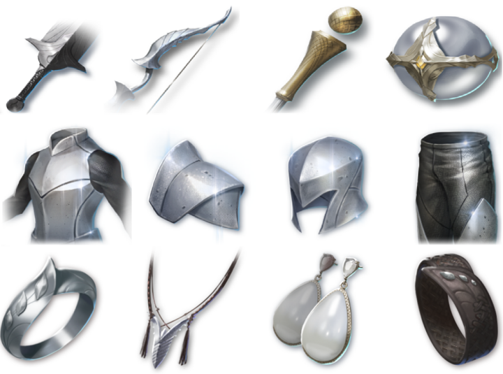 Aion 2 gear, including weapon, armour, and accessories- AFK Software