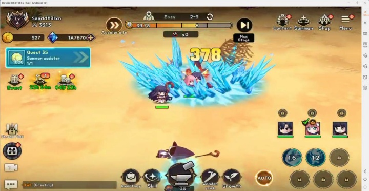 99 Reinforced Wooden Stick- Auto-battle during the game - LDCloud cloud phone multitasking