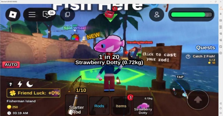 Roblox Fish it-Fishing in Fish It- AFK without draining battery