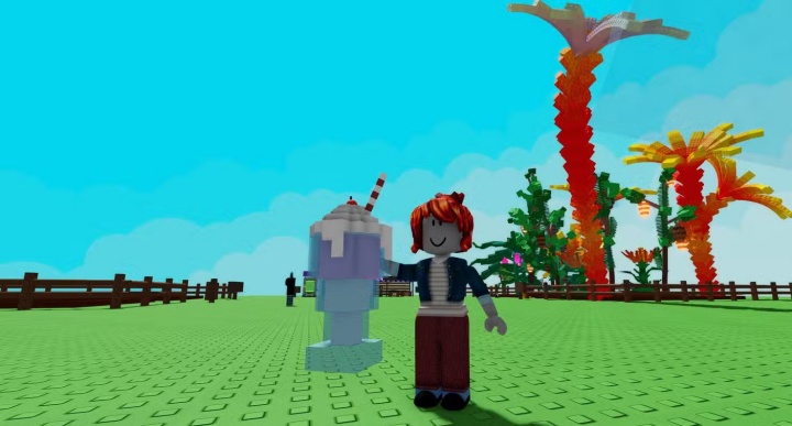 Roblox: Grown A Garden- A Roblox Grow A Garden character holding soup- AFK Software