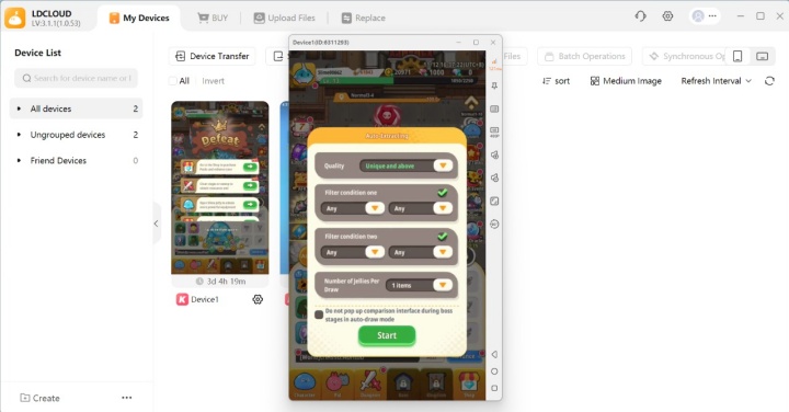 Pew Pew Slime - Idle RPG- Auto-extracting feature filters- LDCloud 24/7 AFK