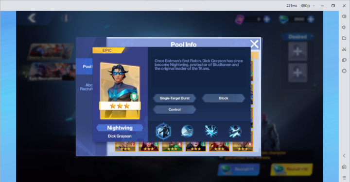 DC Worlds Collide- Nightwing- A T0 tier character in the DC Worlds Collide tier list- AFK Tool