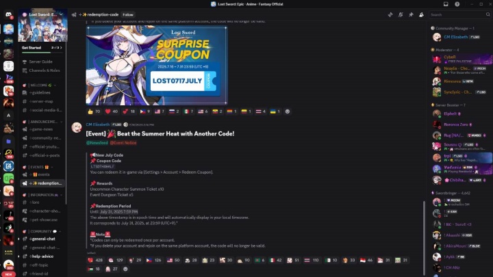 Lost Sword- Lost Sword channel in Discord- Android Cloud Phone
