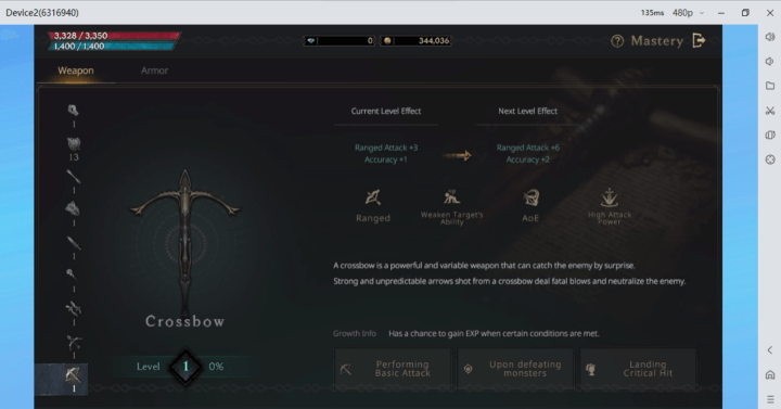  LORDNINE: Infinite- Weapon Cross Bow details - Android Cloud Phone