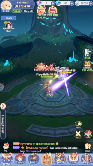 in-game combat by using Ragnarok Twilight AFK feature- Batch account grinding