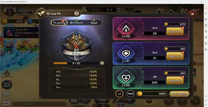 99 Reinforced Wooden Stick- Growth system menu- LDCloud cloud phone multitasking