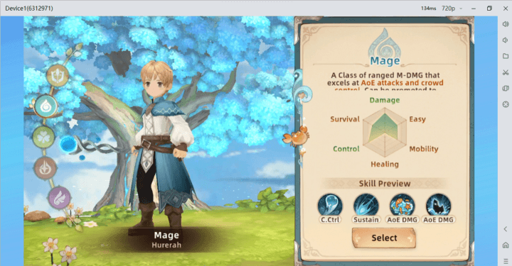 Tree of Savior: NEO- Image showing Tree of Savior: NEO Mage class details- cloud phone