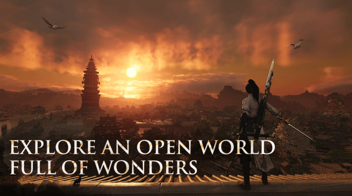 A cover photo indicating to explore the Where Winds Meet world- Batch account grinding