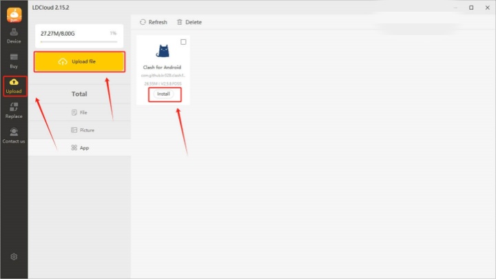 Cara Upload file ke cloud phone melalui LDCloud di PC - LDCloud Cloud Phone