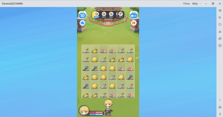 Ragnarok Crush- Game interface for elimination gameplay- LDCloud