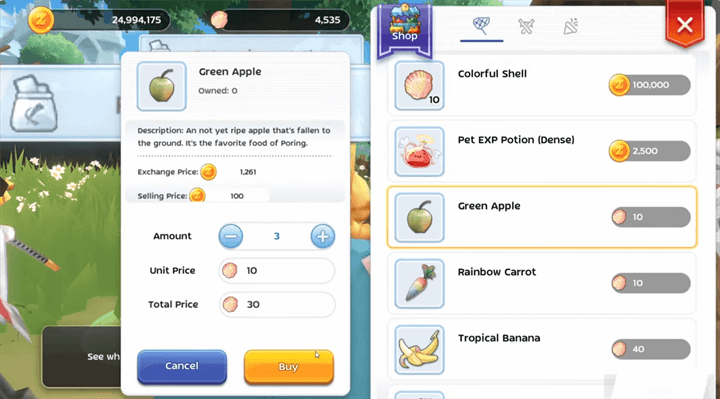 pet foods and their prices in Ragnarok M: Classic - LDCloud