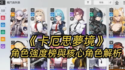 《卡厄思夢境》角色強度榜與核心角色解析